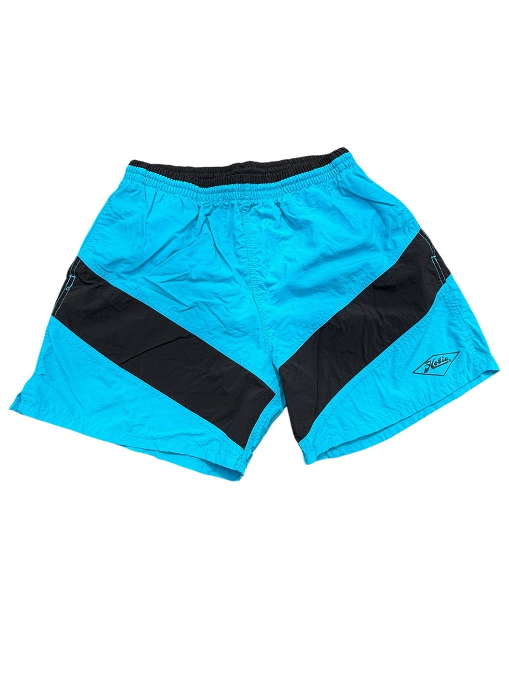 Vintage Hobie Swim Trunks Men’s Large Blue Black Colorblock Mesh Lined Shorts